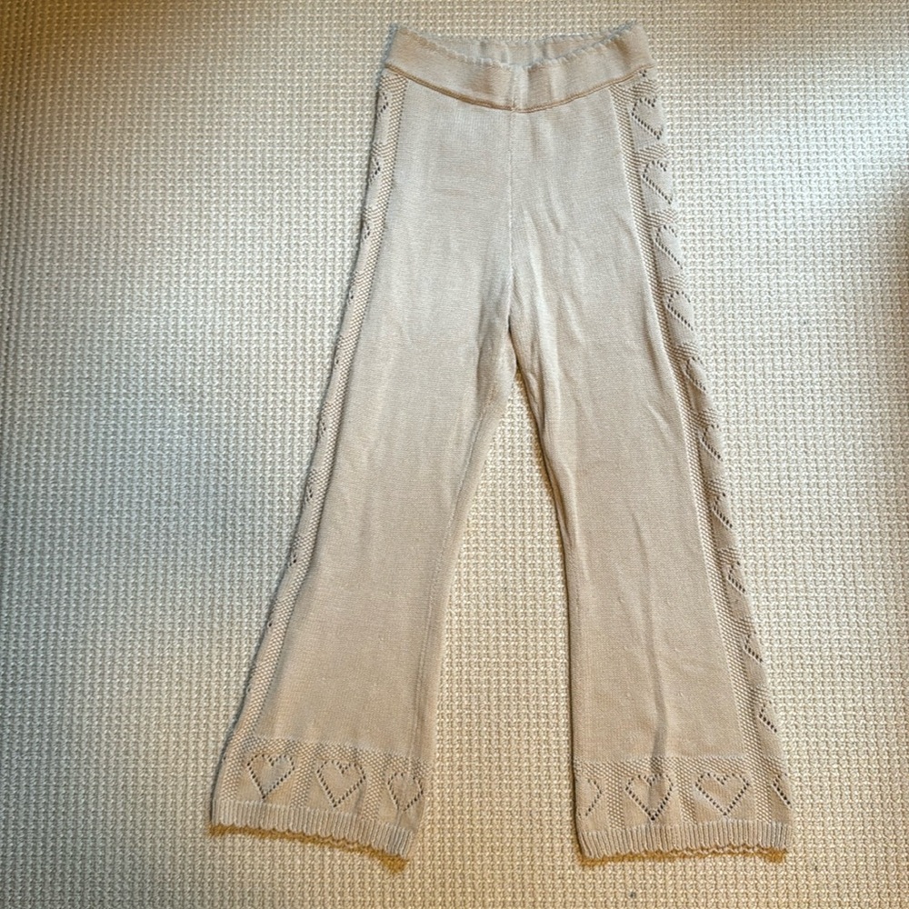 LoveShackFancy knit lounge pants. Size Small